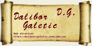 Dalibor Galetić vizit kartica